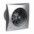 silent-100 cz silver 95 m³/h, 26,5db krom renk, geri tepme ventili