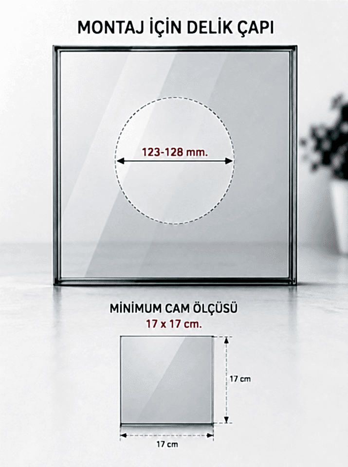 Vortice Punto M 100 Banyo Fanı + Cam Montaj Kiti