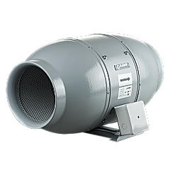 iso-mix 150 (410-550 m3/h) 26-33db ses izolasyonlu polimer kaplı yuvarlak kanal tipi fan